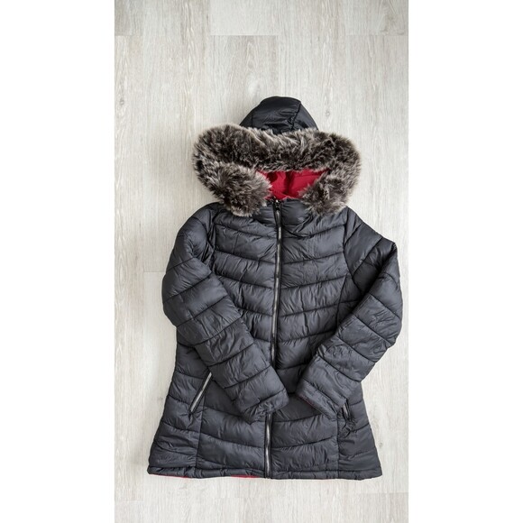 Urban Heritage REVERSIBLE Winter Parka Red/Black Women's Large - Picture 2 of 8